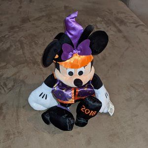 Disney Halloween 2018 Minnie Mouse Purple Witch Plush Stuffed Toy Doll 12"